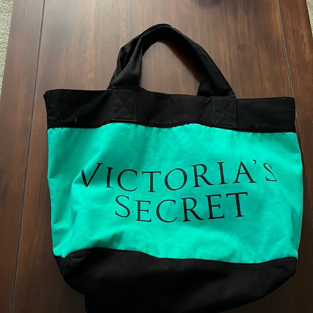 Victoria secret tote! green front and blue back